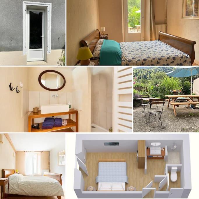 Chambre Double Cosy - Gite De La Louve Fougax-et-Barrineuf Exteriör bild